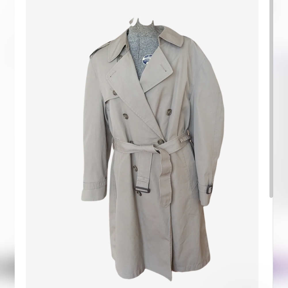 London Fog Beige Double Breasted Trench Coat XL
